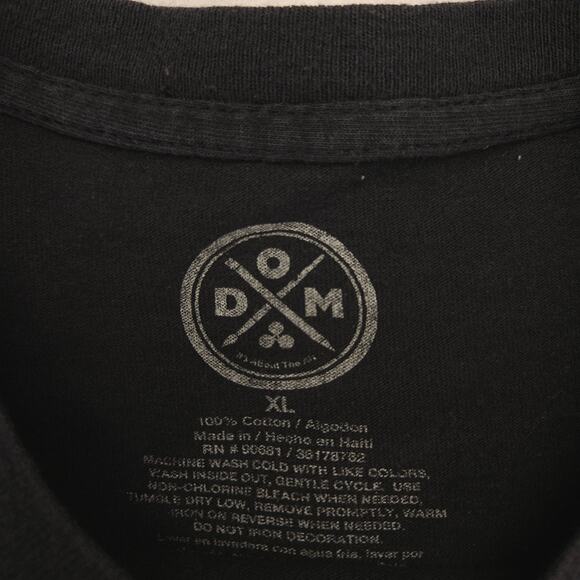 DOM Wolf Close Graphic Short Sleeve T Shirt Mens Size Extra Large XL Black - Picture 3 of 9